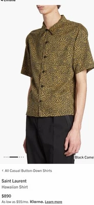 Camisa Saint Laurent Hombre Estampado Leopardo. XXL $890 Foto 1 de 4