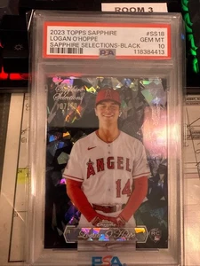 2023 Topps Sapphire Selection Black Logan O’hoppe PSA 10💥💥🔥 - Picture 1 of 3