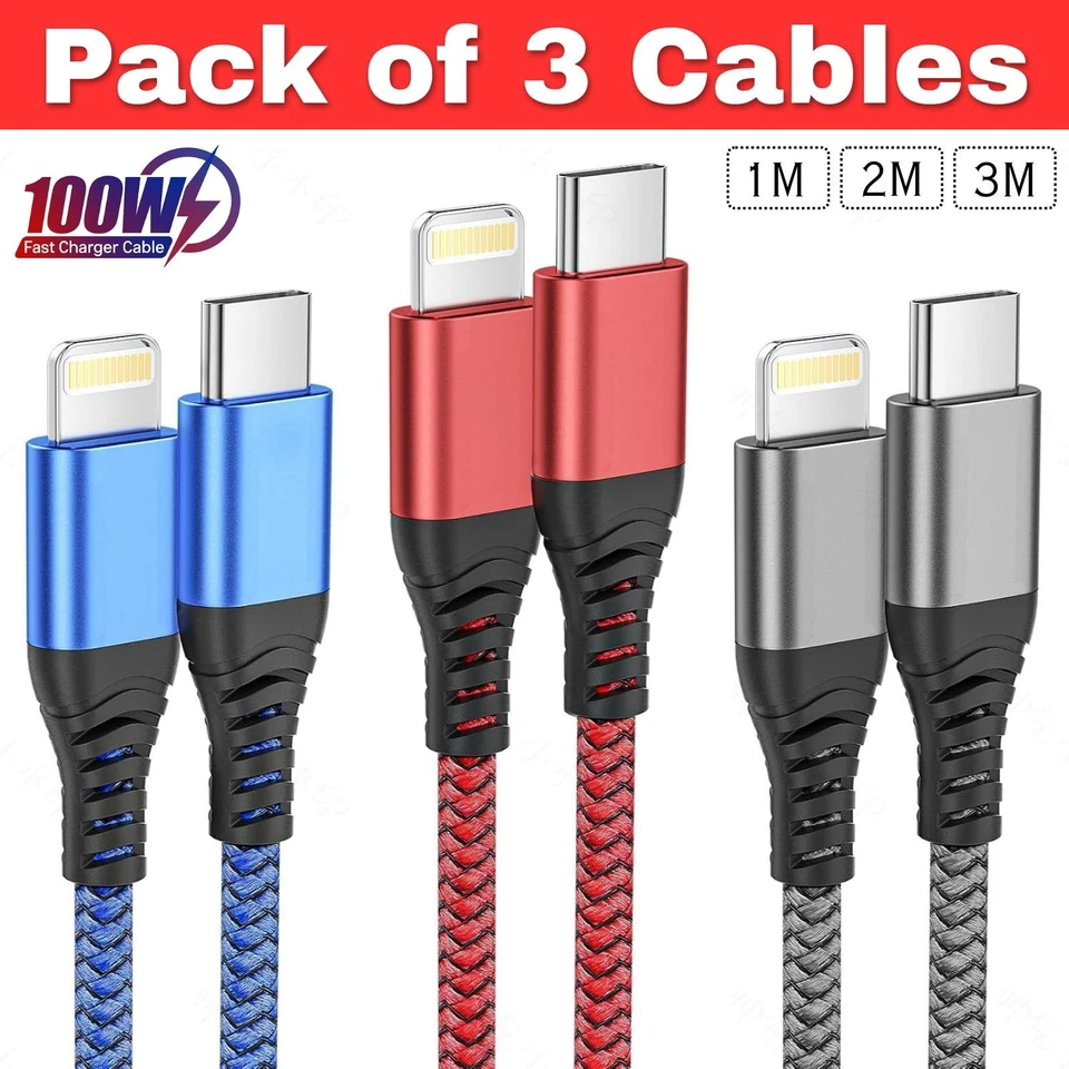 Type C to iPhone PD Fast Charger Cable Wire For iPhone 14 13 12 11 Pro Max XR X - Image 1 of 4