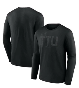 T-Shirt Uomo Nera Texas Tech Red Raiders OTH Tricode Team Manica Lunga Large - Foto 1 di 3