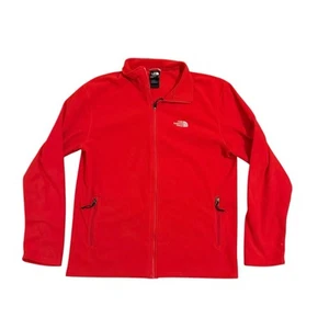 The North Face Men’s Full Zip Red Fleece Jacket Size Large L Outdoor Hiking Warm - Picture 1 of 5