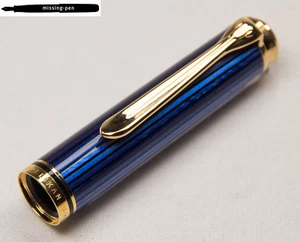 Pelikan Upper Spare Part for current Ballpoint Pen K800 in striped Blue-Black - Picture 1 of 6