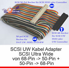 SCSI CABLE ULTRAWIDE ADAPTER VON 68 POL AUF 50-POL & UMGEKEHRT 68 PIN UW 50-PIN