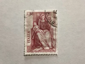 1978 - 80 Lire Italy Natale Stamp - Cancelled (Used), No Glue, Good Condition  - Picture 1 of 5