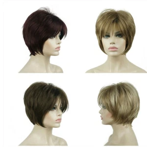 New Ladies Wig Short Straight Women Wig Brown Hair Wig 10 Colour - Picture 1 of 14
