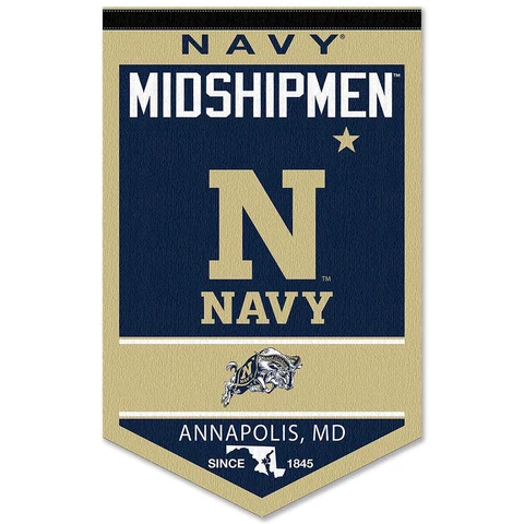US Navy Midshipmen Heritage Logo History Banner Pennant Cover