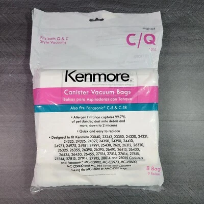 Kenmore Canister Vacuum Bags 2050104 Q & C 8Bags  - Image 1 of 4