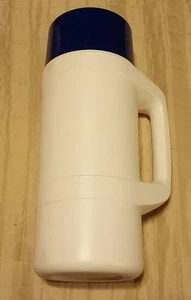 1 Stück Vintage 34 Unzen Aladdin Thermosflasche/Tasse & Deckel (nicht perfekt) WEISS - Bild 1 von 8