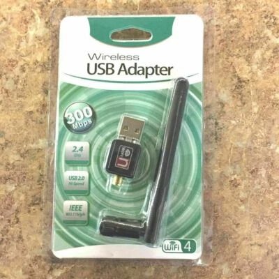 LOT W/Antenna 300n 300Mbps Mini Wireless USB Wifi Adapter Network 802.11n/g/b - Image 1 of 4