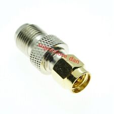 1X F Type Female Jack to SMA Male Plug Straight Adapter RF Connector Converter