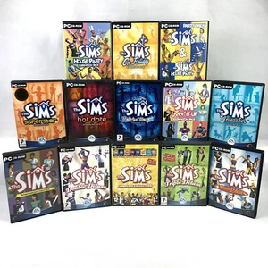 The Sims 1 PC Base Game & Expansion Packs (CD's VGC) With Manuals / Sims PC - Picture 1 of 16