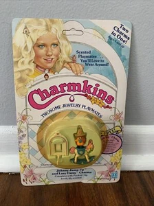 CHARMKINS JOHNNY JUMP-UP & LAZY DAISY CHARMS JEWLERY PLAYMATES NIP HASBRO 1983 - Picture 1 of 4