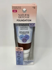 New! Physicians Formula Natural Defense Foundation, Rich, Sunscreen SPF 30 - Picture 1 of 5