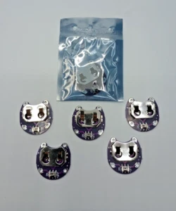 6 pcs. LilyPad-style Coin Cell Holder CR2032 Battery Mount Module w/Switch - Picture 1 of 4