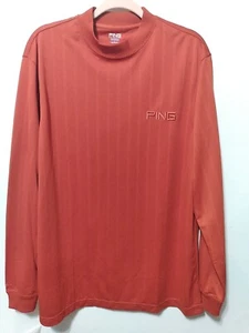 Ping Collection Golf Shirt Mens Long Sleeve Solid Red Performance Dynamic L. T10 - Picture 1 of 4