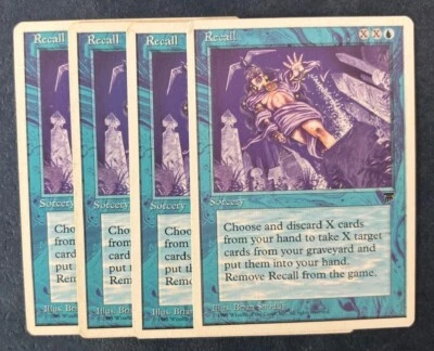 MTG 4X CHRONICLES RECALL NM MAGIC THE GATHERING RARE ENGLISH SORCERY BLUE - Image 1 of 4