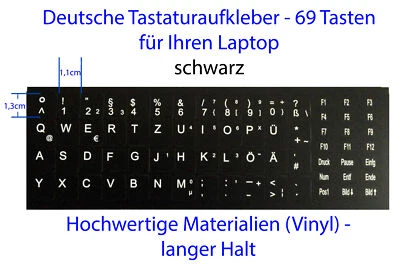 JEJO Deutsche Tastaturaufkleber Notebook Tastatur Aufkleber Tastatur Deutsch German