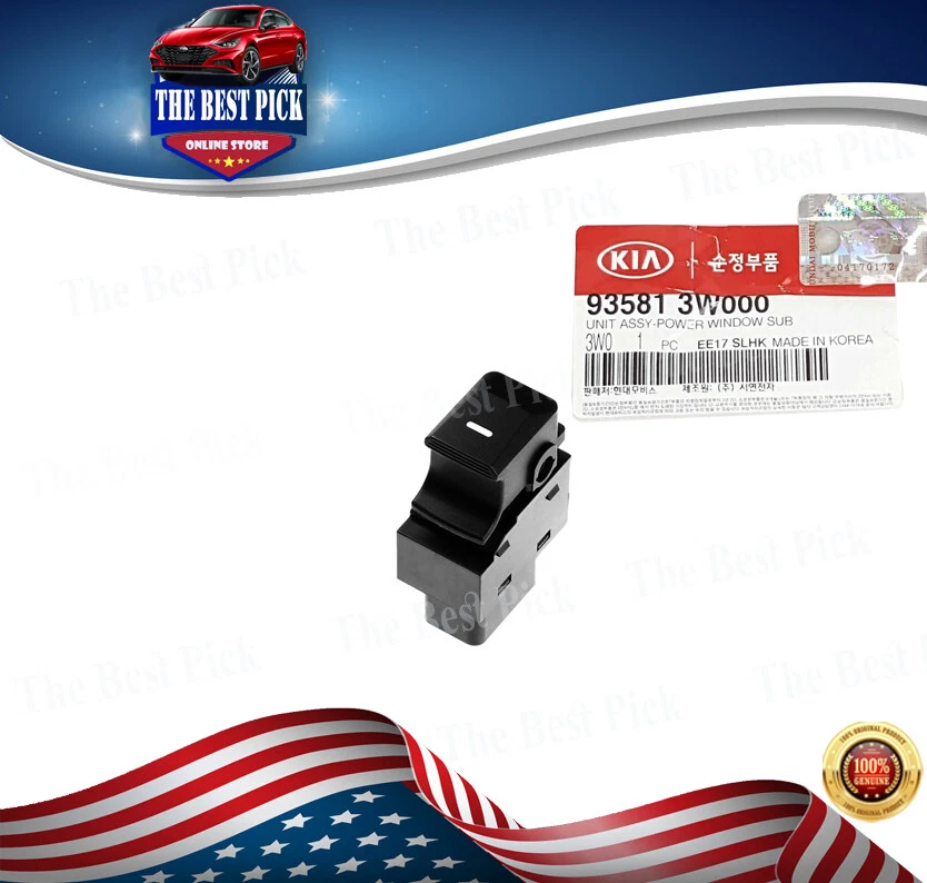 ✅GENUINO✅ Interruptor de ventana eléctrica de puerta trasera para Kia Sportage 935813W000 2011-2016 Foto 1 de 1