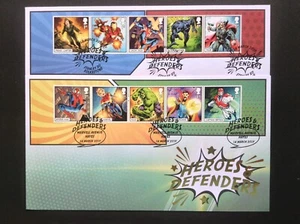 GB Buckingham 2019 Marvel Set on 2 First Day Covers, Stanley Rd + Marvell Avenue - Picture 1 of 5