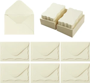 100 Pack Mini Envelopes with Blank Note Cards Small Self-Adhesive Envelopes Smal - Picture 1 of 7