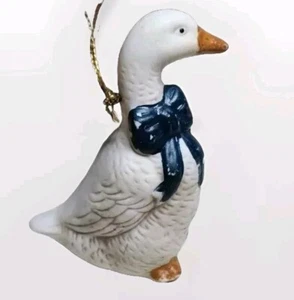 De colección Pato Ganso Adorno de Navidad Rima Infantil Cerámica Madre Ganso Cottagecore - Imagen 1 de 8