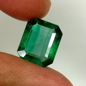 4.37ct Natural Emerald perfect octagon cut top green good luster AAA collection - Picture 1 of 4