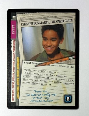 1996 The X-Files CCG TCG #5 Chester Bonaparte The Spirit Guide MP - Image 1 of 2