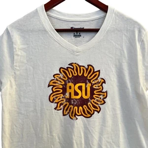 Arizona State Tshirt Womens XL Off White Champion Authentic Sun Devil Athleisure - Picture 1 of 13