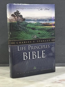 Charles F. Stanley Life Principles Bible NKJV HC DJ 1982 2005 - Picture 1 of 7