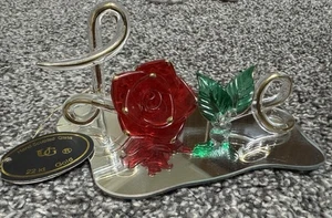 HTF! Unison Gifts VT-84 2000 Hand-Sculpted Glass 22kt Gold Trim “Love” on Mirror - Picture 1 of 7