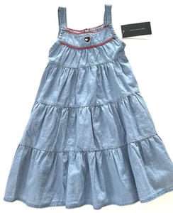 NWT, Girls Tommy Hilfiger Blue Chambray Dress. Size 4T. Eu 104 - Picture 1 of 1
