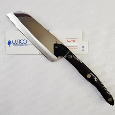Cutco 2166 Petite Santoku Knife 5" Blade Classic Brown Swirl Handle w/ Sheath - Image 1 of 4