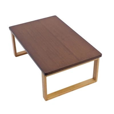 80*50*31cm folding coffee table, side table made of bamboo wood color, walnut color - Image 1 of 4