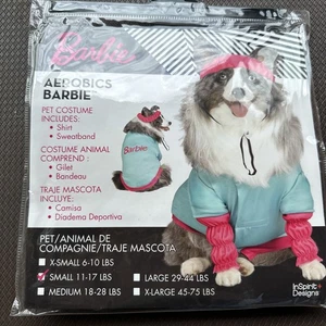 Nuevo Aeróbicos Barbie La Película Talla Extra Pequeña XS Perro Halloween Disfraz Nuevo con Etiquetas - Imagen 1 de 4