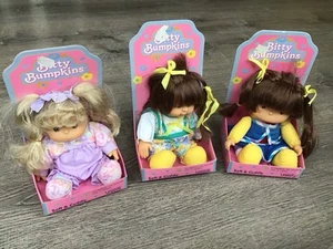 UNEEDA BITTY BUMPKINS SOFT AND CUDDLY BABY DOLLS BROWN Blonde HAIR Lot Of 3 - Picture 1 of 10