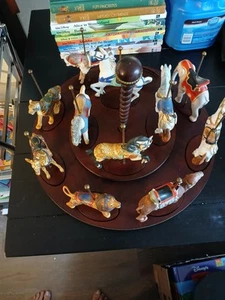 FRANKLIN MINT TREASURY OF CAROUSEL ART 1988 SET OF 11 ANIMALS Missing 1 Horse... - Picture 1 of 9