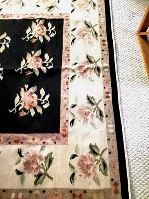 Mongol Kilim, alfombra de lana, tejida a mano 8'6"x 5'6 KATHY IRLANDA (PRECIO DE VENTA SUGERIDO POR EL FABRICANTE $1.000) Foto 1 de 4