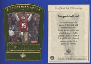 Joe Montana 2000 Upper Deck 22k GOLD die-cut card #'d 289/2500 - VERY NICE! - Picture 1 of 2