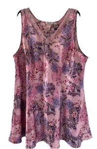 Sexy Chic Mujer Delicada Talla 3X Camisón Satinado Encaje Cachemira Floral Romántico - Imagen 1 de 11