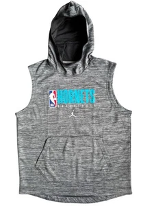 Jordan Charlotte Hornets Hombres XL Sin Mangas Calentamiento Práctica de Tiro Sudadera con Capucha PE - Imagen 1 de 12