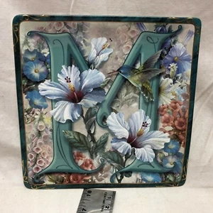 Porzellan Erinnerungen Kolibri Blumen M Teller quadratisch Bradford Exchange 1998 - Bild 1 von 9