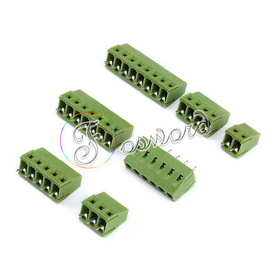 PCB Screw Terminal Block Connector 5.0mm Plug-in 2 3 Pole Terminals Mount Green • 2.46£
