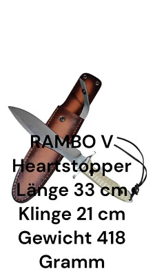 BURNED4LIFE GRAVUR RAMBO V *Heartstopper*Jagdmesser*Angelmesser* Filmmesser*Last Blood*