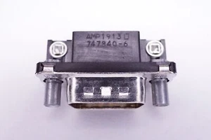 Lot of 2 x 747840-6 TE Conn D-Sub Connector Socket 9 Pos Male Plug E Shell RA TH - Picture 1 of 2
