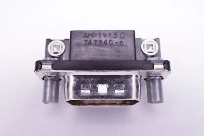 Lot of 2 x 747840-6 TE Conn D-Sub Connector Socket 9 Pos Male Plug E Shell RA TH - Image 1 of 2
