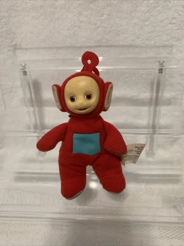 Burger King Kids Club Teletubbies Finger Puppet Toy w/ Clip - Red "Po" 1999. Bg Cover