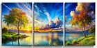 Golden Impressions Triptych Masterwork Wall Art A0-A4 Landscape abstract