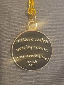 I Have Called You By Name You Are Mine Footprint Pendant And Necklace Isiah 43:1 - Picture 1 of 8