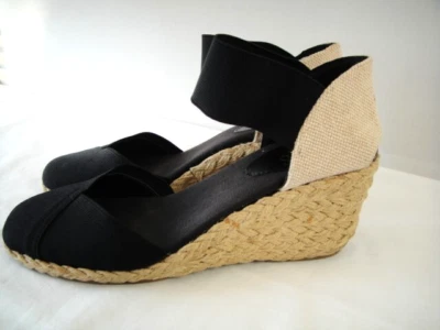 Chaps размер 7,5-8? Темно-синий Espadrille эластичный лодыжки ремень скольжения на обувь - Изображение 1 из 4