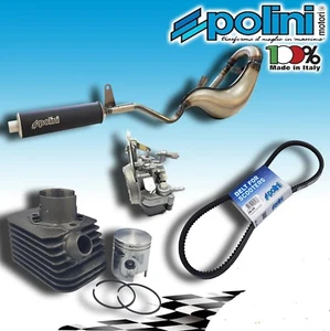 PIAGGIO CIAO KIT MOTORE 70CC POLINI CILINDRO 43 MARMITTA  CARBURATORE E CINGHIA  - Imagen 1 de 2